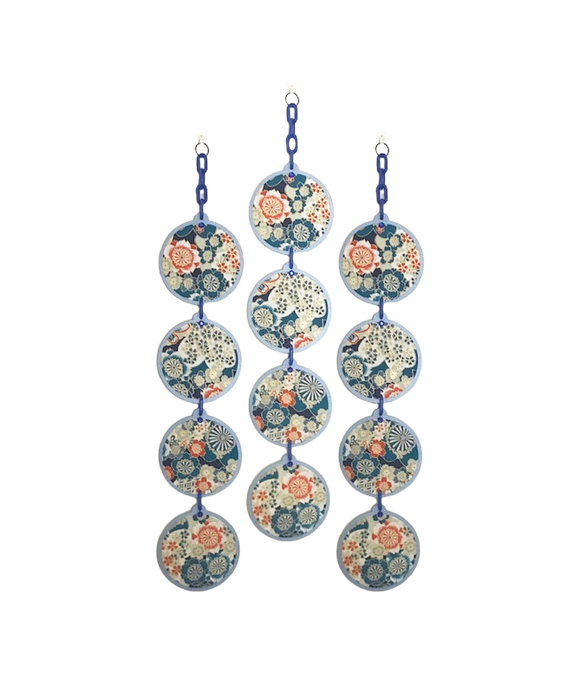 Circles - Wall and Door Decor Sets - Blue Flowers