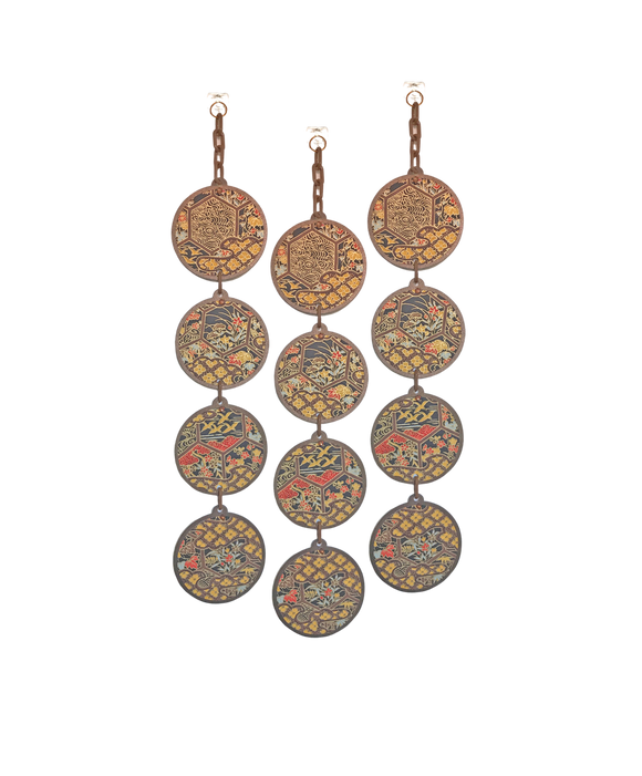 Circle - Door and Wall Decor Sets - Brown Diamonds.