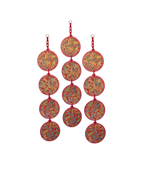 Circles - Wall and Door Decor Sets - Red Leaves