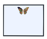 Pressed Linen -Eight Piece Elegant Flat Card Set- Colorful Butterfly