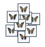 Pressed Linen -Eight Piece Elegant Gift Enclosure Card Set- Colorful Butterfly