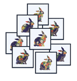 Pressed Linen - Eight Piece Elegant Enclosure Card Set - Rabbit