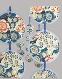 Circles - Wall and Door Decor Sets - Blue Flowers