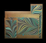 Teal Wave on Bronze