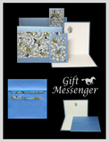 Blue Flowers on Blue - Gift Messenger